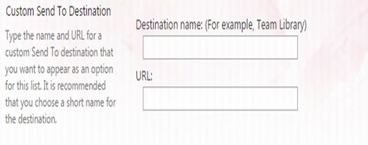 Custom Send To Destination